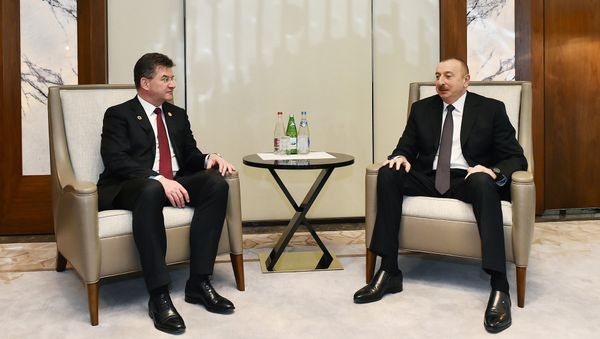 Президент Азербайджанской Республики Ильхам Алиев принял председателя 72-й сессии Генеральной Ассамблеи ООН Мирослава Лайчака. - Sputnik Азербайджан