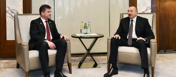 Президент Азербайджанской Республики Ильхам Алиев принял председателя 72-й сессии Генеральной Ассамблеи ООН Мирослава Лайчака. - Sputnik Азербайджан