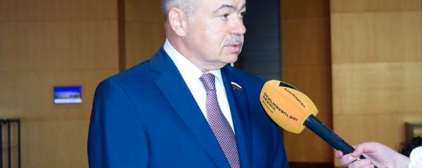 Заместитель Председателя Совета Федерации Федерального Собрания Российской Федерации, координатор группы наблюдателей от МПА СНГ Ильяс Умаханов - Sputnik Азербайджан