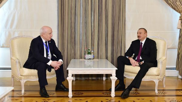 Президент Ильхам Алиев принял делегацию во главе с председателем Исполнительного комитета СНГ - Sputnik Азербайджан