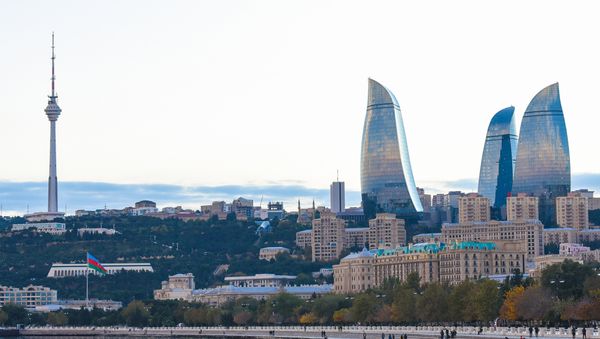 Вид на комплекс Flame Towers в Баку - Sputnik Азербайджан