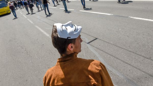 Протестующие на улице Корюна (18 апреля 2018). Ереван - Sputnik Азербайджан