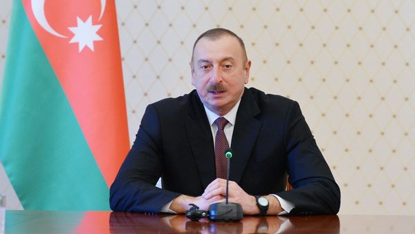 Президент Ильхам Алиев встретился с министрами молодежи и спорта, участвующими в 4-й сессии Конференции министров молодежи и спорта ОИС - Sputnik Азербайджан