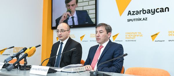 Политологи Ильгар Велизаде и Заур Мамедов в ходе видеомоста Москва – Астрахань – Баку – Атырау Политологи Ильгар Велизаде и Заур Мамедов в ходе видеомоста Москва – Астрахань – Баку – Атырау - Sputnik Азербайджан