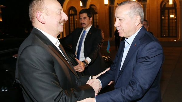 Президенты Турции и Азербайджана Реджеп Тайип Эрдоган и Ильхам Алиев - Sputnik Азербайджан