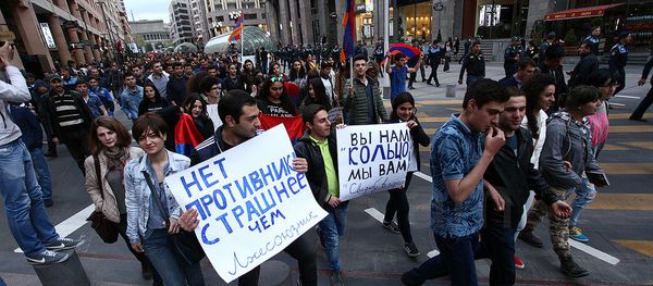 Акция протеста в Ереване против России, фото из архива - Sputnik Азербайджан