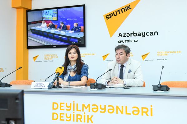 Видеомост Баку-Москва-Минск-Бишкек-Ереван-Кишинев-Тбилиси-Таллинн Фронтовая перекличка  - Sputnik Азербайджан
