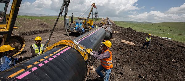 Строительные работы трансанатолийского газопровода (TANAP), фото из архива - Sputnik Азербайджан