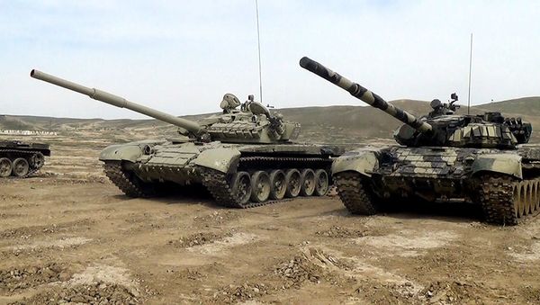 Соревнование на звание Командир лучшей танковой роты - Sputnik Азербайджан