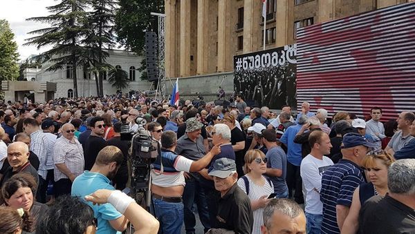 Акция протеста в Тбилиси - Sputnik Азербайджан