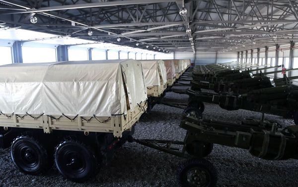 Открытие воинской части Ракетных и Артиллерийских Войск в прифронтовой зоне - Sputnik Азербайджан