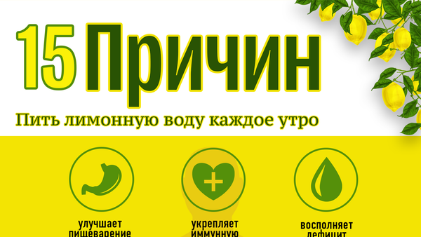 15 причин пить лимонную воду каждое утро - Sputnik Азербайджан