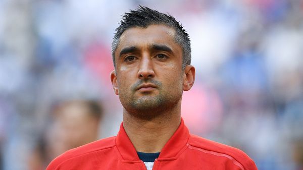 Александр Самедов (Россия) перед матчем группового этапа чемпионата мира по футболу между сборными Уругвая и России - Sputnik Азербайджан