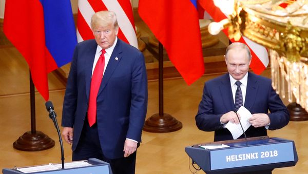 Встреча Владимира Путина и Дональда Трампа - Sputnik Азербайджан
