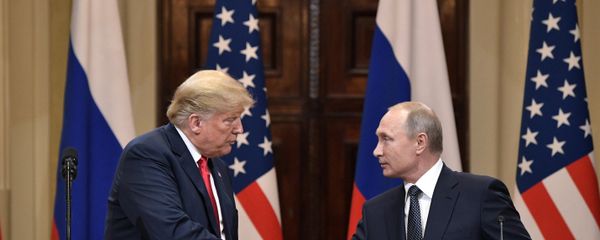 Встреча президента РФ Владимира Путина и президента США Дональда Трампа в Хельсинки - Sputnik Азербайджан