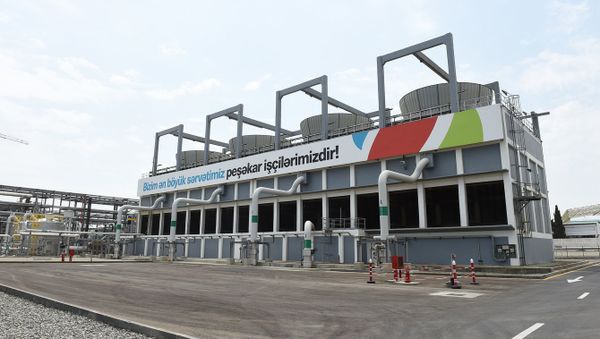 Полипропиленовый завод, построенный в рамках проекта SOCAR Polymer в Сумгайытском химическом промышленном парке - Sputnik Азербайджан