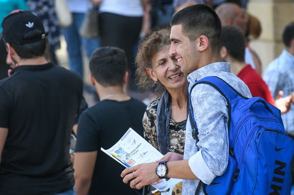 Вступительные экзамены в здании Бакинского государственного университета 18 июля 2018 года - Sputnik Азербайджан