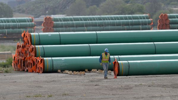 Строительство газопровода, фото из архива - Sputnik Азербайджан