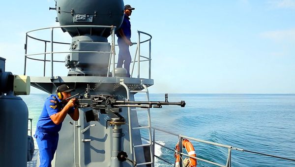На конкурсе Кубок моря-2018 проведены артиллерийские стрельбы - Sputnik Азербайджан