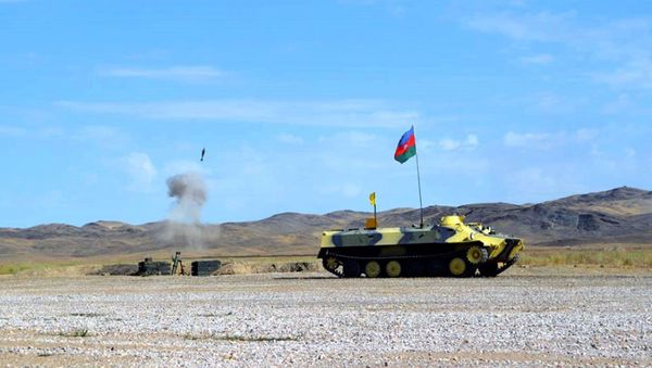 Финальный этап конкурса Мастера артиллерийского огня, в рамках соревнований Армейские международные игры-2018 на военной базе Отар в Казахстане - Sputnik Азербайджан