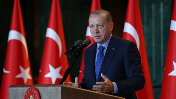 Türkiyə prezidenti Rəcəb Tayyib Ərdoğan  - Sputnik Азербайджан