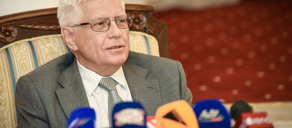 Посол России в Азербайджане Михаил Бочарников на пресс-конференции в Баку - Sputnik Азербайджан