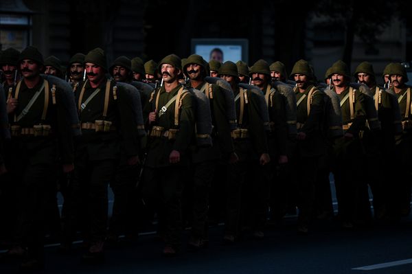 Военный парад по случаю 100-летия освобождения Баку Кавказской исламской армией. 15 сентября 2018 года - Sputnik Азербайджан