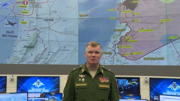 Брифинг Минобороны РФ по поводу пропавшего Ил-20 в Сирии - Sputnik Азербайджан