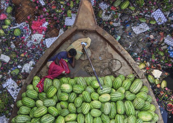 Снимок Floating life on river under pollution индийского фотографа Tapan Karmakar, победивший в номинации Highly Commended конкурса Environmental Photographer of the Year 2018 - Sputnik Азербайджан