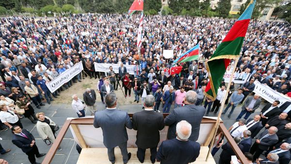 Митинг Свободу Карабаху!, Баку, 29 сентября 2018 года - Sputnik Азербайджан