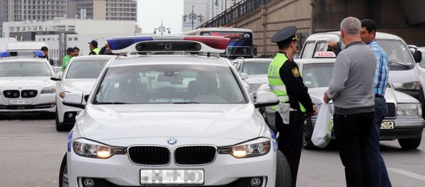 Автомобиль дорожно-патрульной службы в Баку, фото из архива - Sputnik Азербайджан