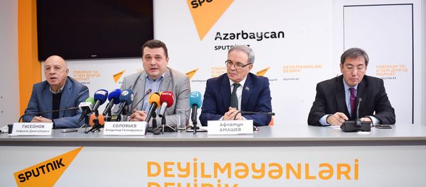 Пресс-конференция председателя Союза журналистов России Владимира Соловьева - Sputnik Азербайджан