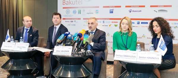 Пресс-конференция посвященная открытию выставки и конференции Bakutel 2018 - Sputnik Азербайджан