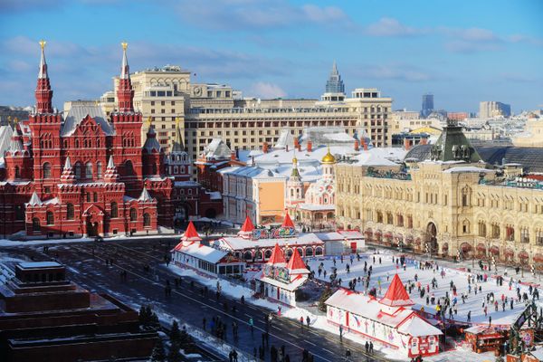 Небо в звездах: фантастическое преображение Москвы на Новый год - Sputnik Азербайджан