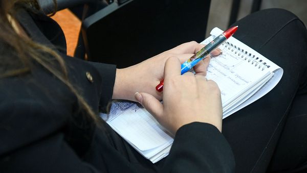 Пресс-конференция посла России в Азербайджане Михаила Бочарникова в мультимедийном пресс-центре Sputnik Азербайджан - Sputnik Азербайджан