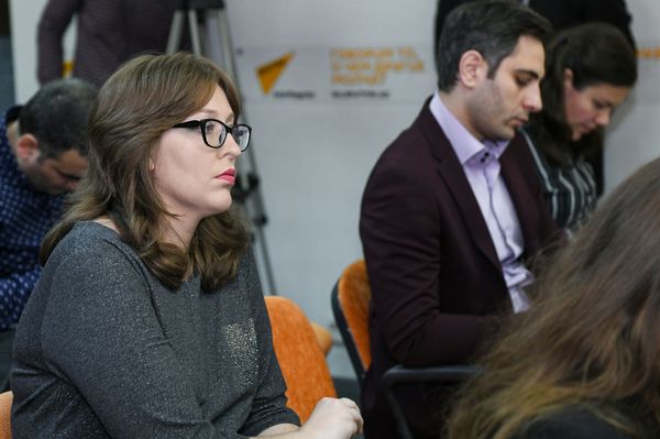Пресс-конференция посла России в Азербайджане Михаила Бочарникова в мультимедийном пресс-центре Sputnik Азербайджан - Sputnik Азербайджан