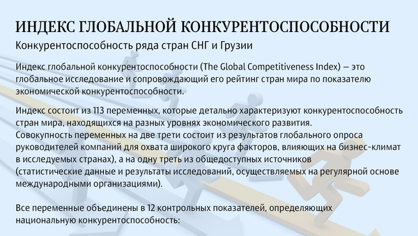 Индекс глобальной конкурентоспособности - Sputnik Азербайджан
