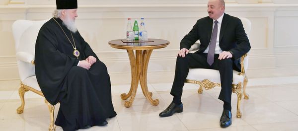 İlham Əliyev Moskvanın və bütün Rusiyanın Patriarxı Kirillə görüşüb - Sputnik Азербайджан
