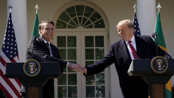 Встреча Дональда Трампа с  Жаиром Болсонару - Sputnik Азербайджан