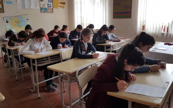 ХI республиканская Олимпиада по русскому языку и литературе прошла в школе-лицее № 8 города Хачмаза - Sputnik Азербайджан