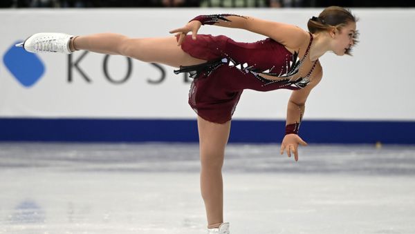 Екатерина Рябова (Азербайджан) выступает в произвольной программе женского одиночного катания на чемпионате Европы по фигурному катанию в Минске - Sputnik Азербайджан
