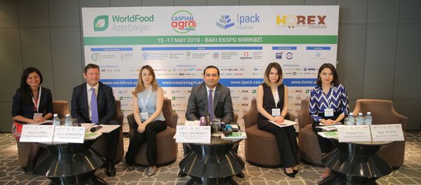 Пресс-конференции, посвященной открытию 15-17 мая выставок WorldFood Azerbaijan, Caspian Agro, IpackCaspian и HOREX Caucasus - Sputnik Азербайджан