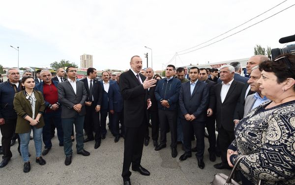 Президент Ильхам Алиев принял участие в открытии комплекса Сабунчинского железнодорожного вокзала - Sputnik Азербайджан