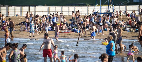 Частный пляж на Бильгя, фото из архива - Sputnik Азербайджан