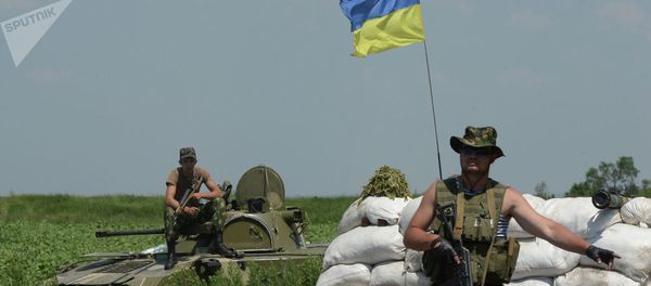 Блокпост украинских военных, фото из архива - Sputnik Азербайджан