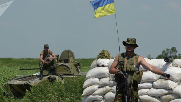 Блокпост украинских военных, фото из архива - Sputnik Азербайджан