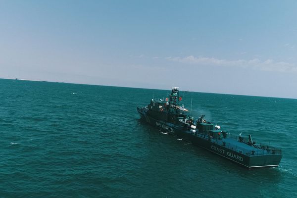 Пограничники Азербайджана провели учения на Каспии - Sputnik Азербайджан