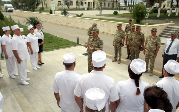 Закир Гасанов принял участие в открытии нового военного госпиталя в прифронтовой зоне - Sputnik Азербайджан