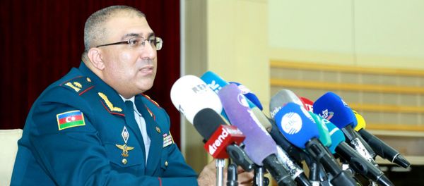 Руководитель аппарата Государственной пограничной службы генерал-майор Эльчин Ибрагимов - Sputnik Азербайджан