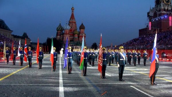 Военный оркестр Азербайджана участвует в международном военно-музыкальном фестивале Спасская башня - Sputnik Азербайджан